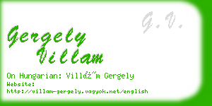 gergely villam business card